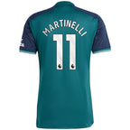 Gabriel Martinelli Arsenal adidas 2023/24 Third Replica Player Jersey - Green/Yellow