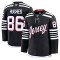 Jack Hughes New Jersey Devils  Alternate Premium Jersey - Black/White/Red