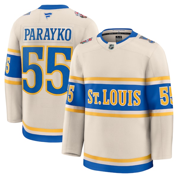 Colton Parayko St. Louis Blues  2025 NHL Winter Classic Premium Player Jersey - Cream