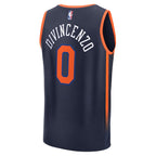 Donte DiVincenzo New York Knicks  Fast Break Replica Player Jersey - Statement Edition - Navy