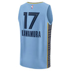 Yuki Kawamura Memphis Grizzlies  Fast Break Replica Player Jersey - Statement Edition - Light Blue