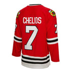 Chris Chelios Chicago Blackhawks Alternate Captain Patch 1991/92 Blue Line Player Jersey - Red