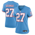 Eddie George Tennessee Titans Nike Women's Oilers Throwback Retired Player Game Jersey - Light Blue/Navy
