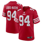 Yetur Gross-Matos San Francisco 49ers Nike Team Game Jersey -  Scarlet