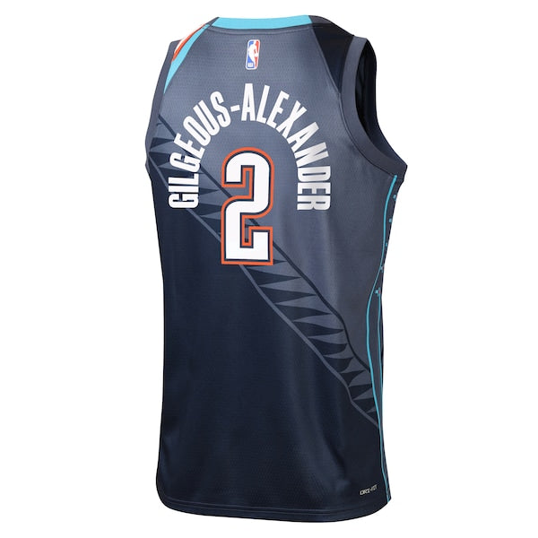Shai Gilgeous-Alexander Oklahoma City Thunder Nike Youth 2025/26 City Edition Swingman Jersey - Navy