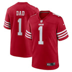 Number 1 Dad San Francisco 49ers Nike Game Jersey - Scarlet