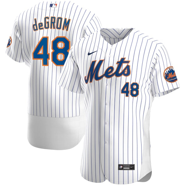 Jacob deGrom New York Mets Nike Home Authentic Player Jersey - White/Royal