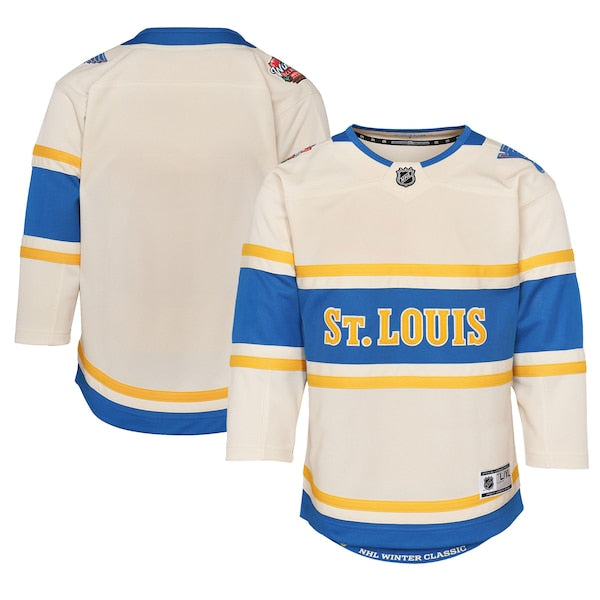 St. Louis Blues Youth 2025 NHL Winter Classic Premier Jersey - Cream