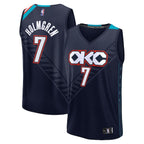 Chet Holmgren Oklahoma City Thunder  Youth 2025/26 City Edition Fast Break Jersey - Navy