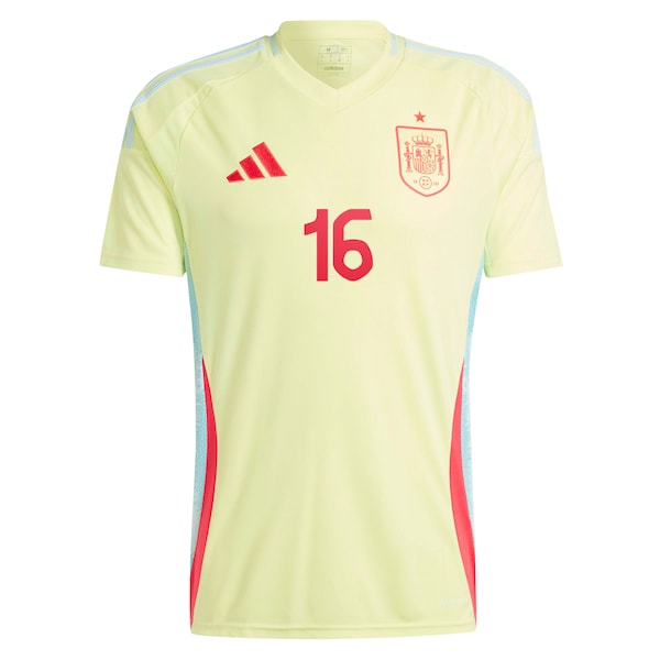 Rodrigo Spain National Team adidas 2024 Away Replica Jersey - Yellow/Scarlet