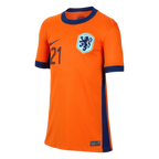 Frenkie de Jong Netherlands National Team Nike Youth 2024 Home Replica Jersey - Orange