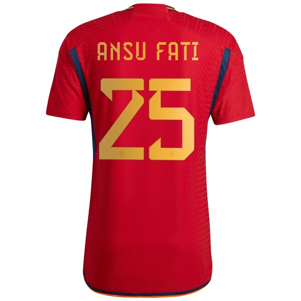 Ansu Fati Spain National Team adidas 2022/23 Home Authentic Jersey - Red