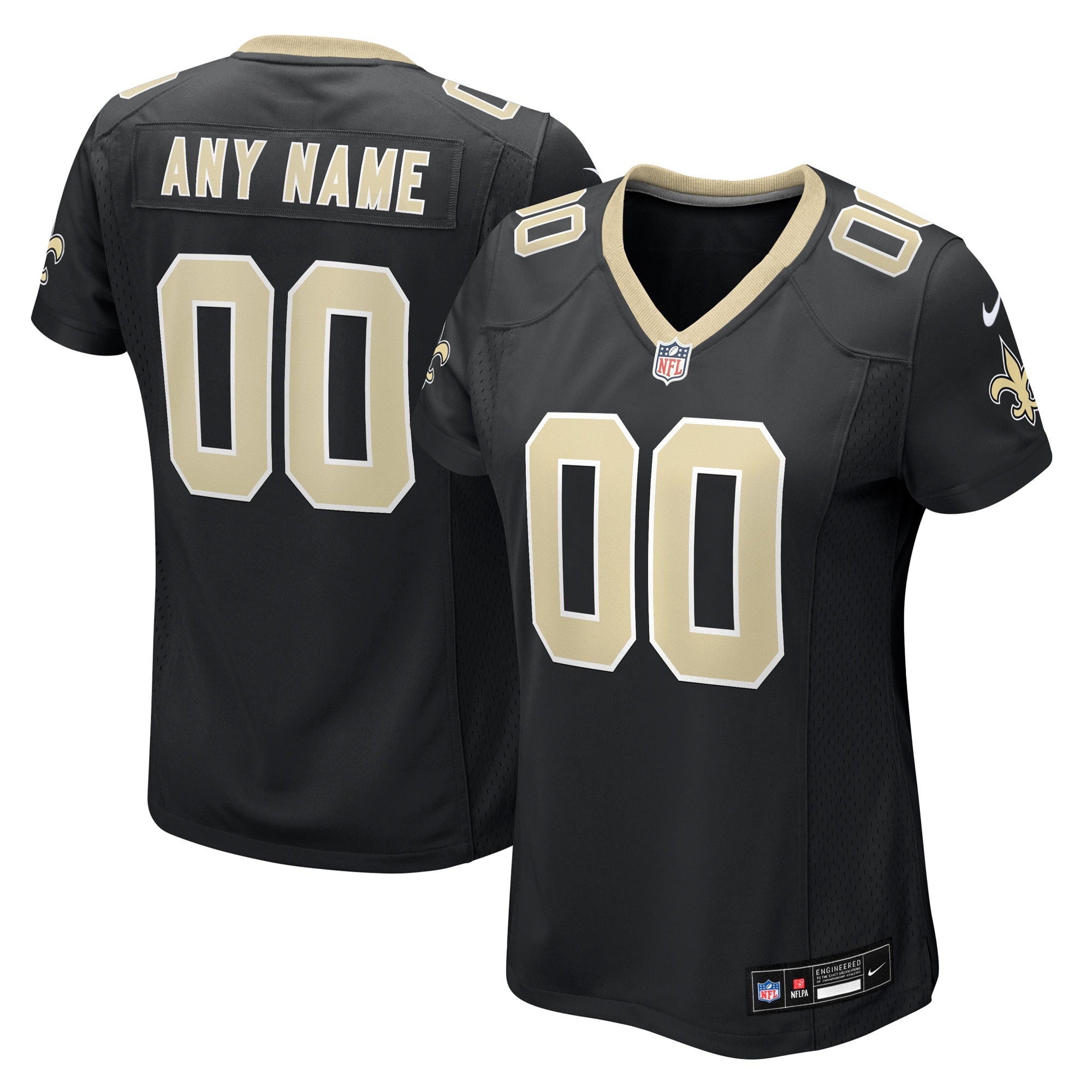 New Orleans Saints Nike Women's Gameday Golds Alternate Custom Game Jersey - Gold/Black
