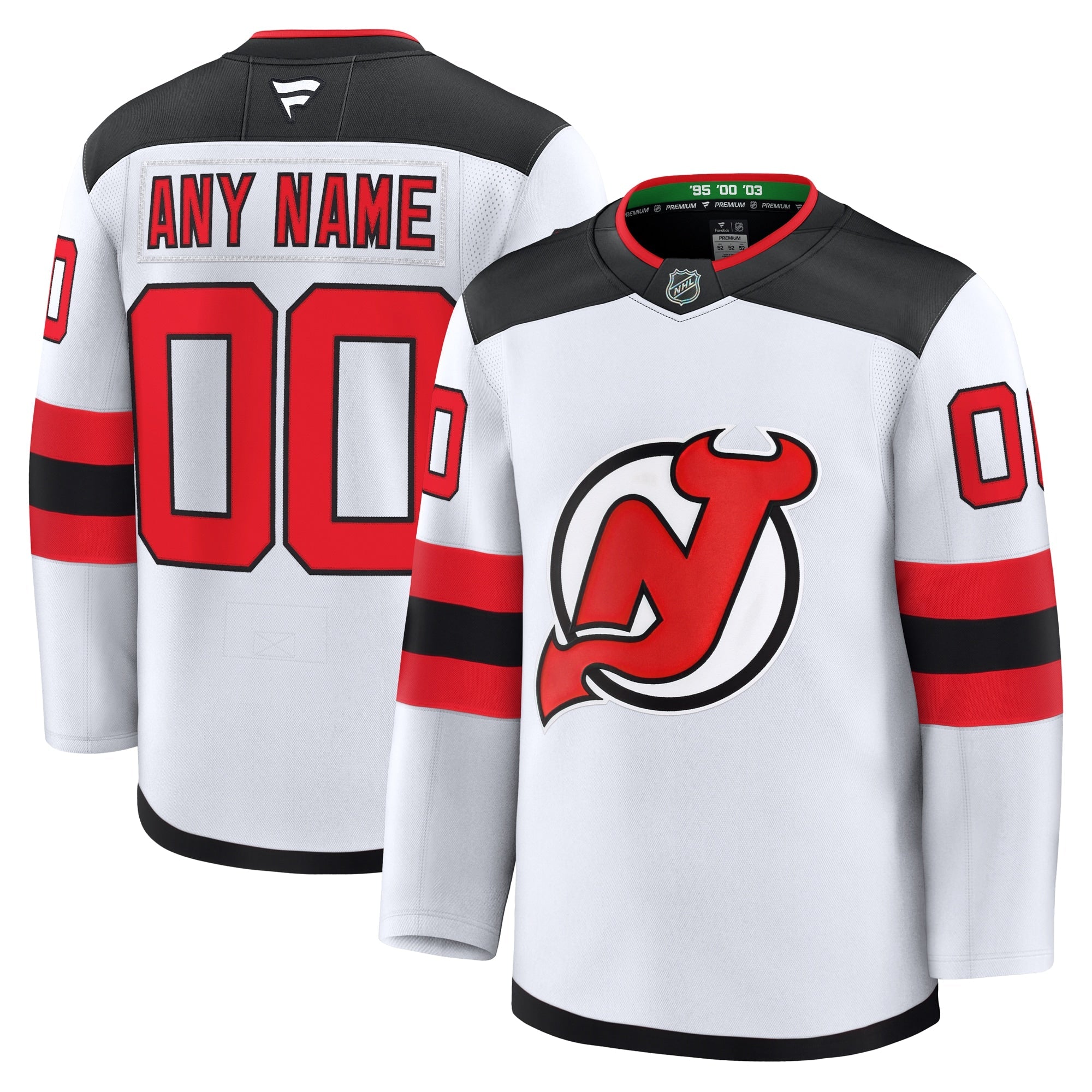 New Jersey Devils  Alternate Premium Custom Jersey - Black/Red/White