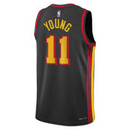 Trae Young Atlanta Hawks Jordan Brand Youth Swingman Jersey - Statement Edition - Black