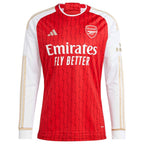 Arsenal adidas 2023/24 Home Replica Custom Long Sleeve Jersey - Red