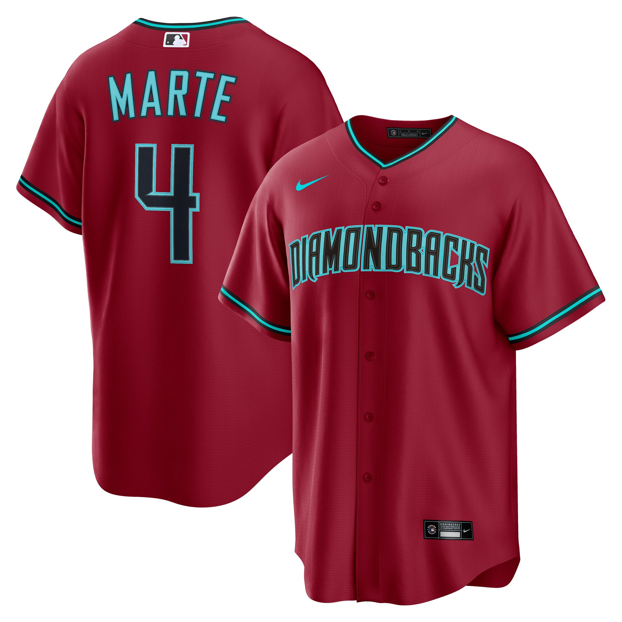 Ketel Marte Arizona Diamondbacks Nike Alternate Replica Jersey - Black/Crimson