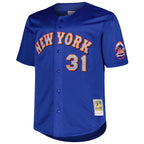 Mike Piazza New York Mets  Big & Tall Cooperstown Collection Mesh Batting Practice Jersey - Royal/Orange