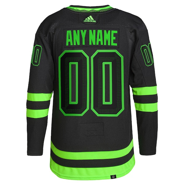 Dallas Stars adidas  Alternate  Primegreen Authentic Custom Jersey - Black