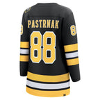 David Pastrnak Boston Bruins  Women's Home Breakaway Player Jersey - Black/White