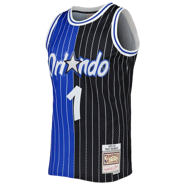 Tracy McGrady Orlando Magic Hardwood Classics 2003/04 Split Swingman Jersey - Blue/Black