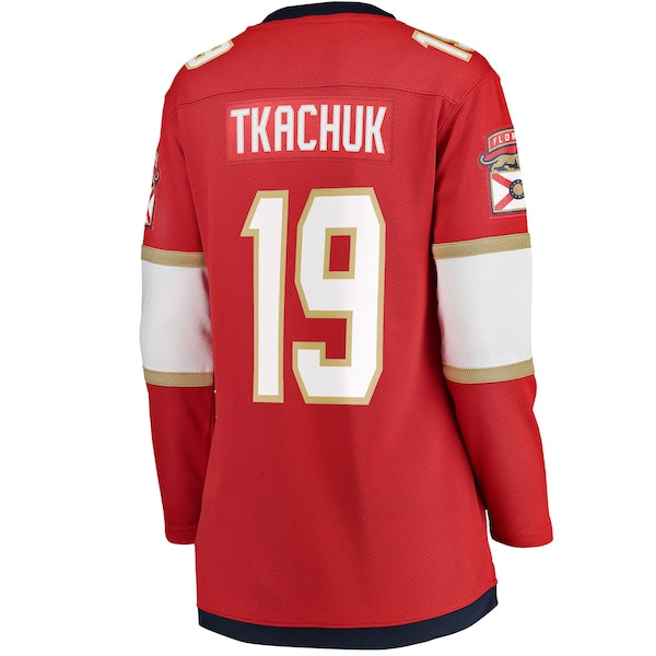 Matthew Tkachuk Florida Panthers  Women's 2025 Stanley Cup Champions Breakaway Jersey - Red