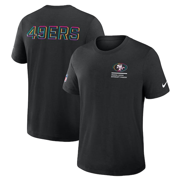 San Francisco 49ers Nike 2025 NFL Crucial Catch Tri-Blend Dri-FIT T-Shirt - Black