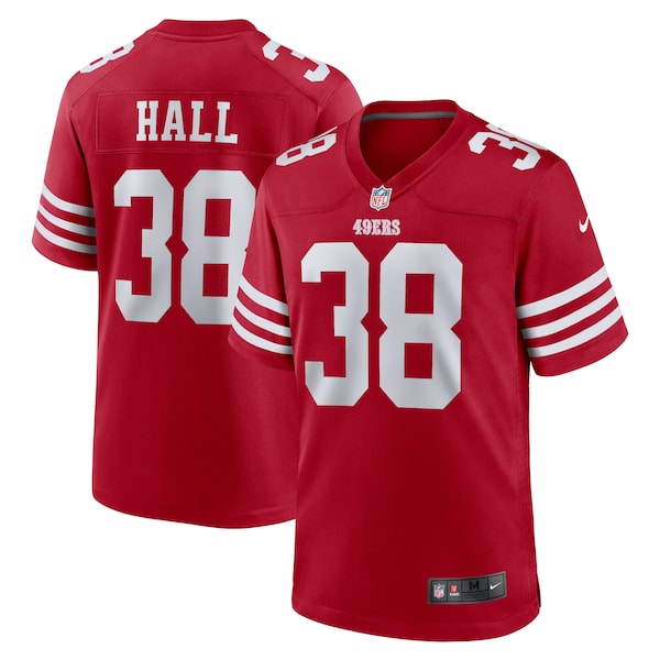Kemon Hall San Francisco 49ers Nike Team Game Jersey -  Scarlet