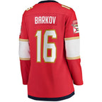 Aleksander Barkov Florida Panthers  Women's Home 2024 Stanley Cup Champions Breakaway Player Jersey – Red