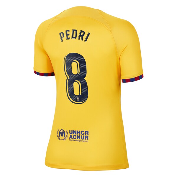 Pedri Barcelona Nike Women's 2022/23 Fourth Breathe Stadium Replica Player Jersey - Yellow