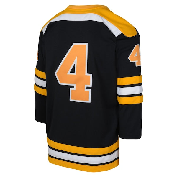 Bobby Orr Boston Bruins Youth 1971 Blue Line Player Jersey - Black