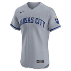 Kansas City Royals Nike Road 2024 Jackie Robinson Day Elite Jersey - Gray