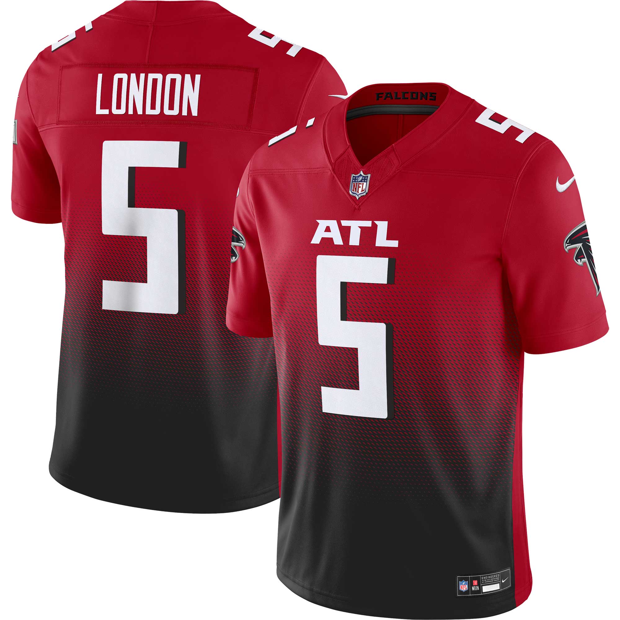 Drake London Atlanta Falcons Nike Vapor F.U.S.E. Limited Jersey - Black/Red