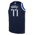 Luka Doncic Dallas Mavericks Jordan Brand Youth Swingman Jersey - Statement Edition - Navy