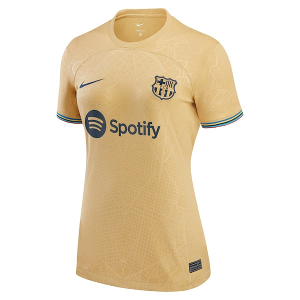 Barcelona Nike Women's 2022/23 Away Replica Custom Jersey - Yellow