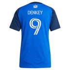 Kévin Denkey FC Cincinnati adidas Women's 2025 Orange and Blue Legacy Kit Replica Player Jersey - Blue