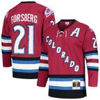 Peter Forsberg Colorado Avalanche  2001/02 Alternate Captain Blue Line Player Jersey - Maroon