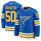 Jordan Binnington St. Louis Blues  Home Premium Player Jersey - Blue/White