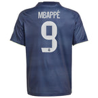 Kylian Mbappé Los Merengues adidas Youth 2025/26 Away Replica Player Jersey - Blue/White