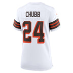 Nick Chubb Cleveland Browns Nike Women's Alternate Game Jersey -  White/Brown