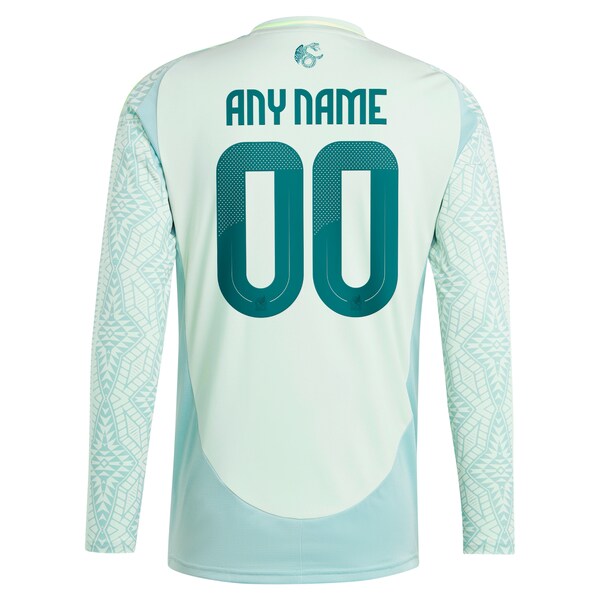 Mexico National Team adidas 2024 Away Replica Custom Long Sleeve Jersey - Green