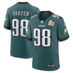 Jalen Carter Philadelphia Eagles Nike Super Bowl LIX Game Player Jersey - Midnight Green