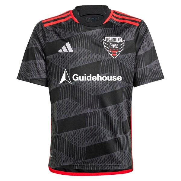D.C. United adidas Youth 2024 The Icon Kit Replica Jersey – Black