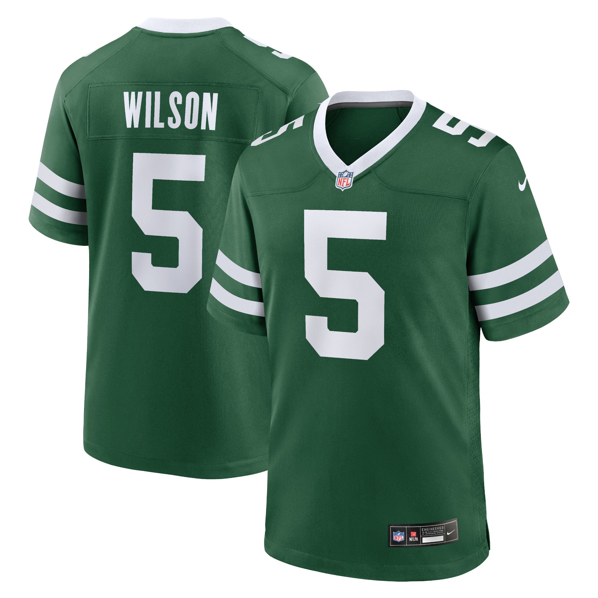 Garrett Wilson New York Jets Nike Game Jersey - Legacy White/Black/Green