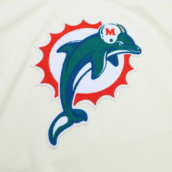 Dan Marino Miami Dolphins Chainstitch Legacy Jersey - Cream