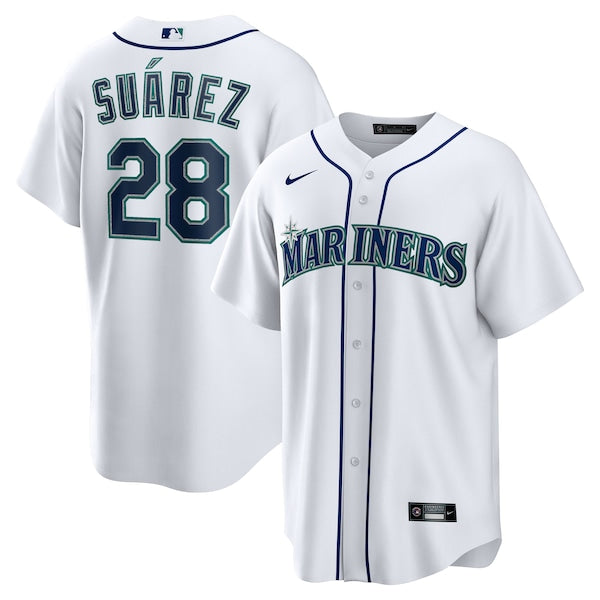 Men's Seattle Mariners Eugenio Suárez Nike White Home Replica Player Jersey