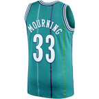 Alonzo Mourning Charlotte Hornets 1992/93 Hardwood Classics Swingman Jersey - Teal