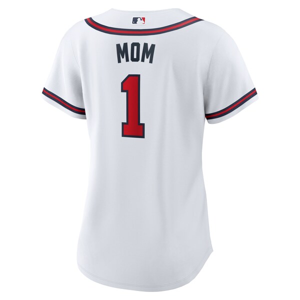 Atlanta Braves Nike Women's #1 Mom Home Replica Jersey - White