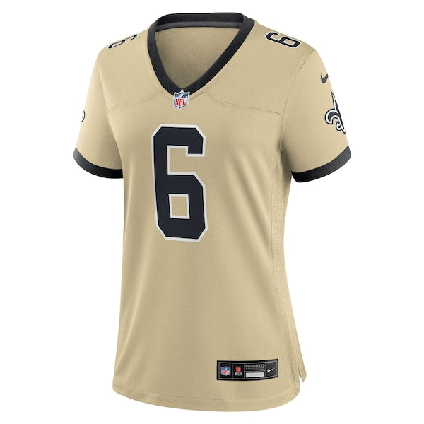 Tyler Shough New Orleans Saints Nike Women's Alternate Game Player Jersey - Gold/Black