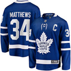 Auston Matthews Toronto Maple Leafs  Captain Patch Home Breakaway Player Jersey - Blue